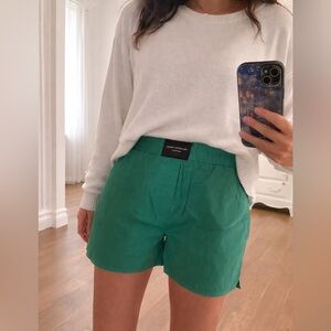 Alexander Wang Vibrant Green Athletic Shorts